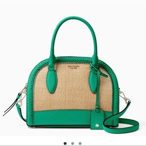 New Kate spade rattan satchel bag